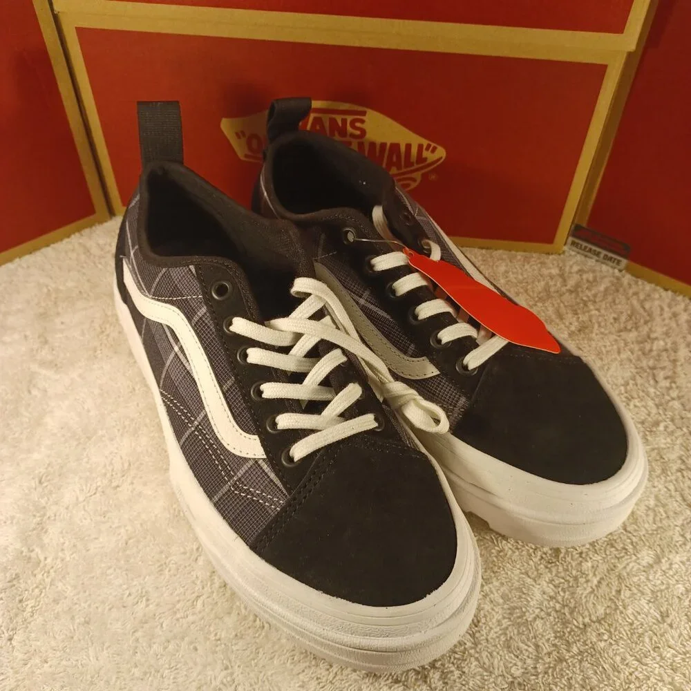 VANS Men's 6.5/Women's 8 Sentry Old Skool Plaid Black Platform VN0A5KR3BLK